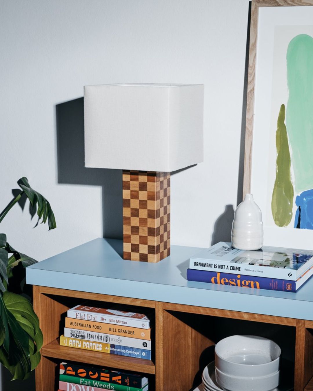 Check Mate Rectangular Table Lamp