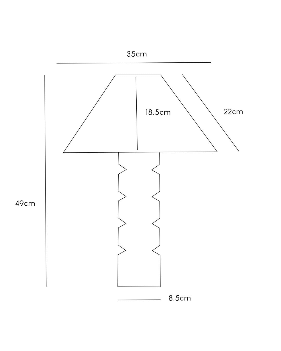 Pillar Table Lamp Cream