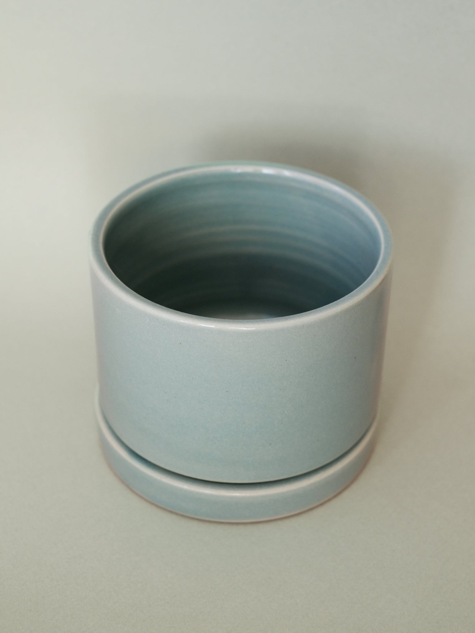 Planter with Saucer — Blue